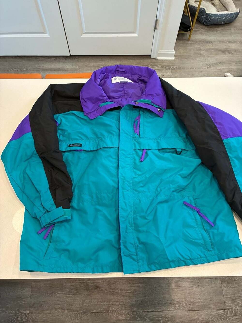 Vintage Columbia Gizzmo Winter Jacket Size 2XL Teal Purple